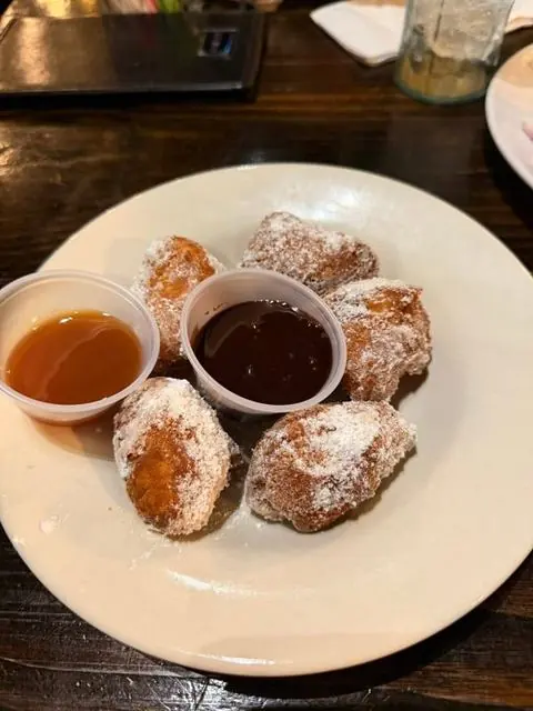 Beignets with dipping sauces